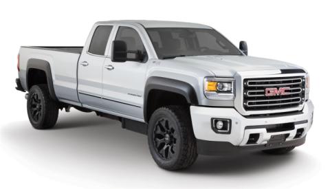 Black Extendafender Style Smooth Finish 4-Piece Fender Flare Set For 2020-2026 GMC Sierra 2500 Hd/3500 Hd Bushwacker