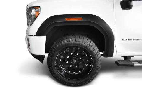 Black Extendafender Style Smooth Finish 4-Piece Fender Flare Set For 2020-2026 GMC Sierra 2500 Hd/3500 Hd Bushwacker