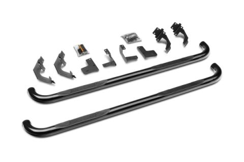 4000 Series SideSteps With Mounting Bracket Kit Powder Coat Black 2015-2026 Ford F-150 2017-2025 Ford F-250/F-350 Go Rhino