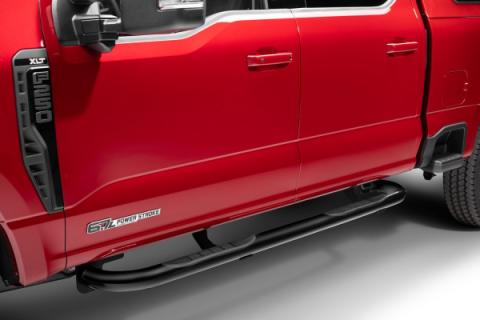 4000 Series SideSteps With Mounting Bracket Kit Powder Coat Black 2015-2026 Ford F-150 2017-2025 Ford F-250/F-350 Go Rhino