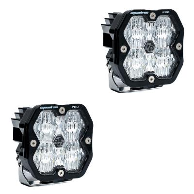 Squadron 2.0 Pro Black LED Auxiliary Light Pod Pair (No Harness) Universal Clear Wide Cornering Baja Designs