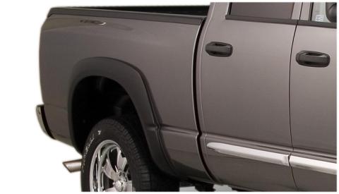 Black OE Style Smooth Finish Rear Fender Flares For 1994-2001 Dodge Ram 1500 1995-2002 Ram 2500, 3500 Bushwacker