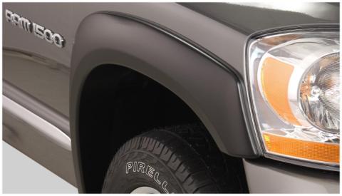 Black OE Style Smooth Finish 4-Piece Fender Flare Set For 1994-2001 Dodge Ram 1500 1994-2002 Ram 2500, 3500 Bushwacker