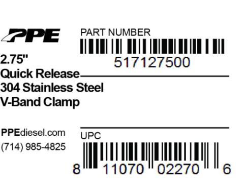 2.75 Inch V Band Clamp Quick Release PPE Diesel