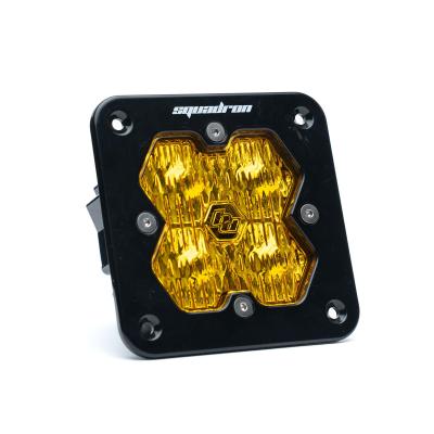 Squadron 2.0 Sport Black Flush Mount LED Auxiliary Light Pod Universal Baja Amber Wide Cornering Baja Designs