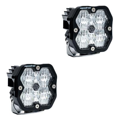 Squadron 2.0 Sport Black LED Auxiliary Light Pod Pair (No Harness) Universal Clear Wide Cornering Baja Designs