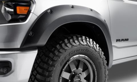Black Forge Pocket/Rivet Textured Finish 4-Pc Fender Flare Set For 19-23 Ram 2500/3500 Excludes Dually Bushwacker