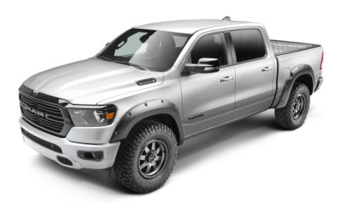 Black Forge Pocket/Rivet Textured Finish 4-Pc Fender Flare Set For 10-18 Ram 2500/3500 Includes Dually Bushwacker