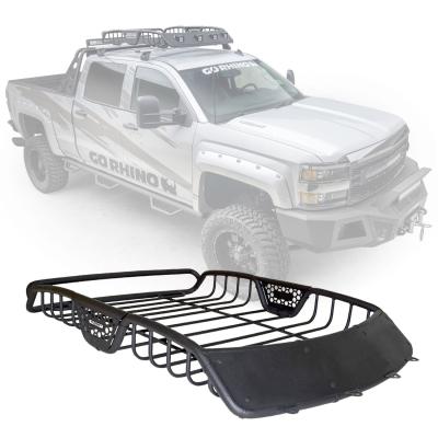 SR10 Tubular Steel Roof Rack with Black Fairings 60 Inch Long Textured Black Go Rhino