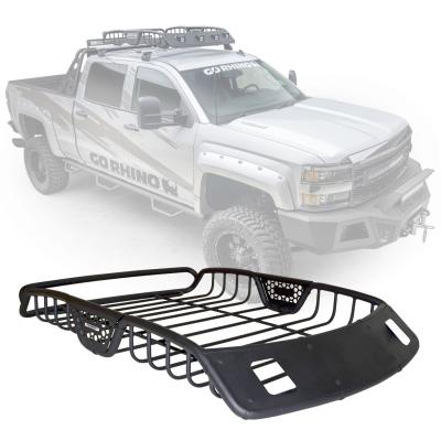 SR20 Tubular Steel Roof Rack With 2x Light Mount Openings 60 Inch Long Textured Black Go Rhino