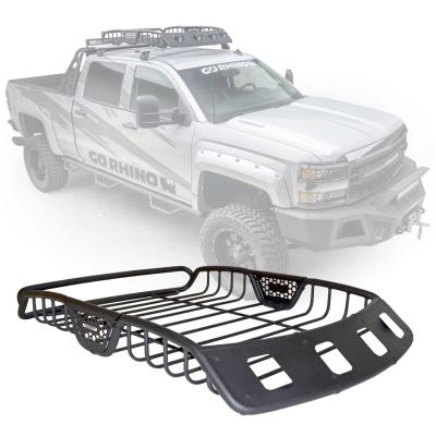 SR40 Tubular Steel Roof Rack With 4x Light Mount Openings 48 Inch Long Textured Black Go Rhino