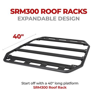 SRM300 60 Inch Flat Platform Roof Rack Textured Black Go Rhino