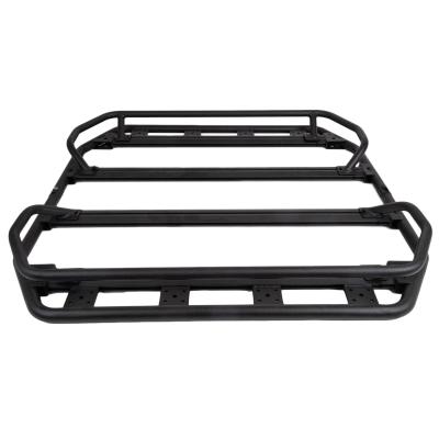 SRM300 40 Inch Long Flat Platform Rack With Trail Rail Kit Textured Black Go Rhino