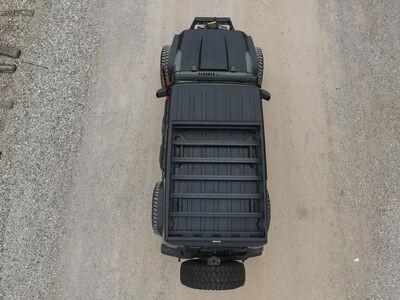 SRM400 68 Inch Fabricated Customizable Steel Basket Roof Rack Textured Black Go Rhino