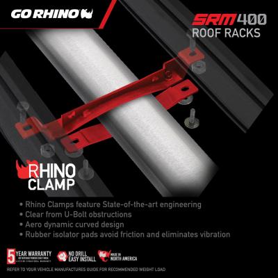 SRM400 68 Inch Fabricated Customizable Steel Basket Roof Rack Textured Black Go Rhino