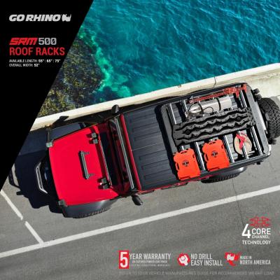 SRM500 65 Inch Flat Platform Roof Rack Textured Black Go Rhino