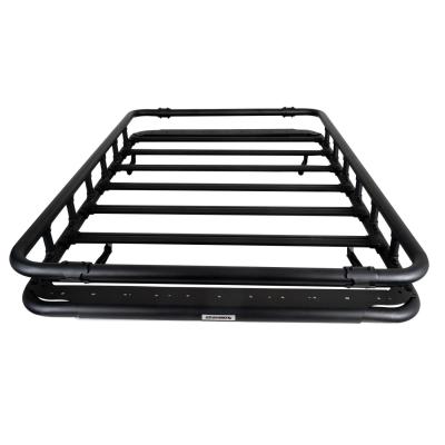 SRM500 75 Inch Flat Platform Roof Rack With Full Rail Kit Textured Black Go Rhino