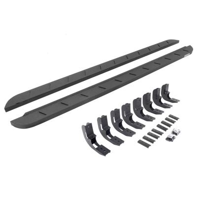 RB10 Slim Line Running Boards With Mounting Brackets Protective Bedliner Coating 2019-2026 Sierra 1500 2020-2026 Sierra 2500/3500 HD Go Rhino