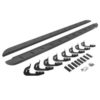 RB10 Slim Line Running Boards With Mounting Brackets Protective Bedliner Coating 2014-2018 Silverado/Sierra 1500 2015-2018 Silverado/Sierra 2500 HD/3500 HD Go Rhino