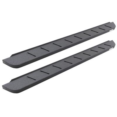RB10 Running Boards With Mounting Brackets &amp; 2 Pairs of Drop Steps Kit Protective Bedliner Coating 2009-2010 Dodge Ram 1500/2500/3500 Go Rhino