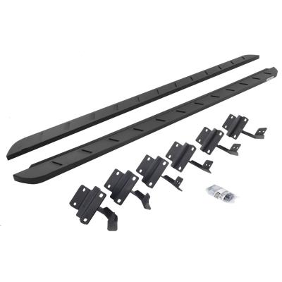 RB10 Slim Line Running Boards With Mounting Brackets Curved Textured Black 2015-2026 Ford F-150/ F-250/F-350 Go Rhino