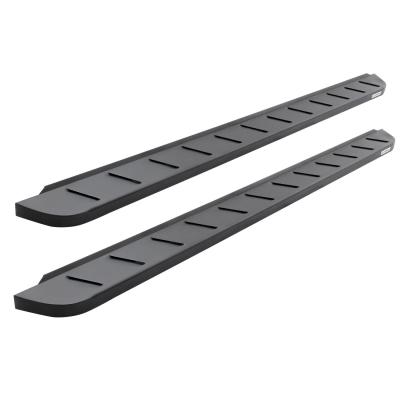 RB10 Running Boards With Mounting Brackets &amp; 2 Pairs of Drop Steps Kit Textured Black 1999-2016 Ford F-250/F-350 Extended Cab Go Rhino