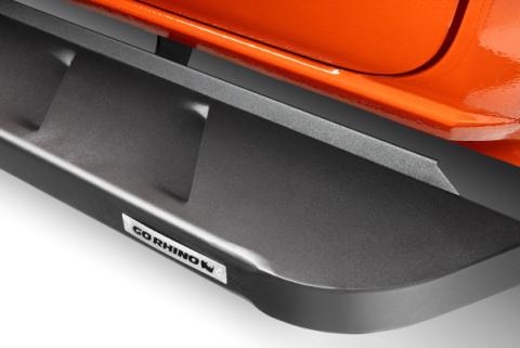 RB10 Running Boards With Mounting Brackets Textured Black 1999-2016 Ford F-250/F-350 Extended Cab Go Rhino