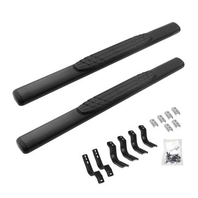 4 Inch OE Xtreme SideSteps With Mounting Bracket Kit Textured Black 2007-2018 Silverado/Sierra 150/2500 HD Go Rhino