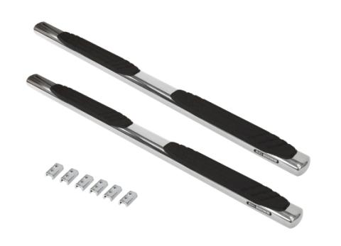 4 Inch OE Xtreme SideSteps With Mounting Bracket Kit Polished Stainless Steel 2009-2010 Dodge Ram 1500/2500/3500 Go Rhino