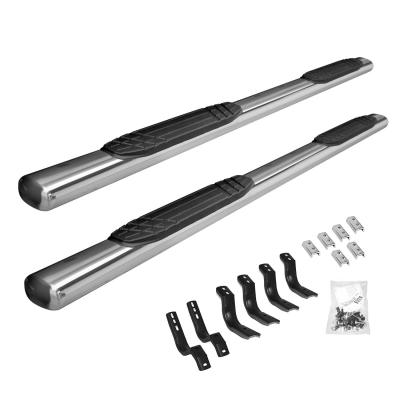 4 Inch OE Xtreme SideSteps With Mounting Bracket Kit Polished Stainless Steel 2011-2014 Dodge Durango 2011-2021 Jeep Grand Cherokee Go Rhino