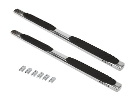 4 Inch OE Xtreme SideSteps With Mounting Bracket Kit Polished Stainless Steel 2011-2013 Kia Sportage Go Rhino