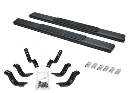 5 Inch OE Xtreme Low Profile SideSteps With Mounting Bracket Kit Textured Black 2009-2025 Dodge Ram 150/2500/3500 Go Rhino