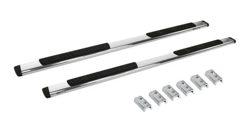 5 Inch OE Xtreme Low Profile SideSteps With Mounting Bracket Kit Polished Stainless Steel 2009-2010 Dodge Ram 1500/2500/3500 Go Rhino