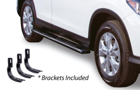 5 Inch OE Xtreme Low Profile SideSteps With Mounting Bracket Kit Black Powder Coat 2013-2015 Ford Escape Go Rhino