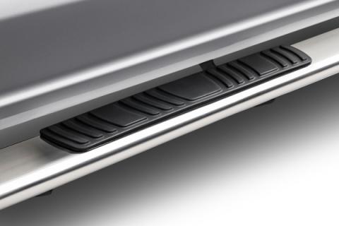 5 Inch OE Xtreme Low Profile SideSteps With Mounting Bracket Kit Polished Stainless Steel 2015-2026 Ford F-150/ F-250/F-350 Go Rhino
