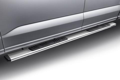5 Inch OE Xtreme Low Profile SideSteps With Mounting Bracket Kit Polished Stainless Steel 2015-2026 Ford F-150/ F-250/F-350 Go Rhino