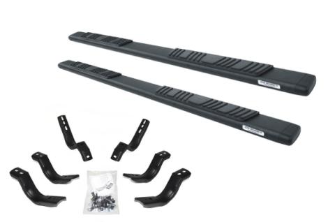 5 Inch OE Xtreme Low Profile SideSteps With Mounting Bracket Kit Textured Black 2015-2026 Ford F-150/ F-250/F-350 4 Door Go Rhino