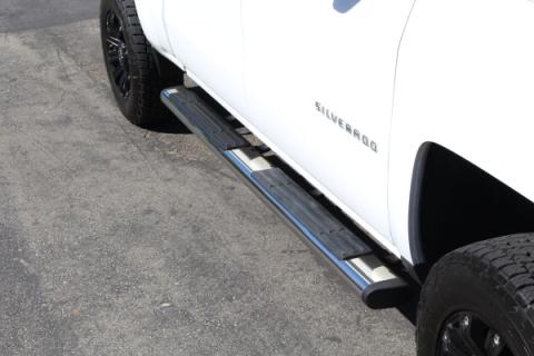 6 Inch OE Xtreme SideSteps With Mounting Bracket Kit Polished Stainless Steel 2007-2018 Silverado/Sierra 1500 2015-2018 Silverado/Sierra 2500 HD/3500 HD Go Rhino