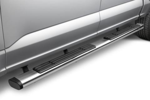 6 Inch OE Xtreme SideSteps With Mounting Bracket Kit Polished Stainless Steel 2015-2026 Ford F-150/ F-250/F-350 Crew Cab Go Rhino