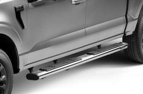 6 Inch OE Xtreme SideSteps With Mounting Bracket Kit Polished Stainless Steel 2015-2026 Ford F-150/ F-250/F-350 Crew Cab Go Rhino