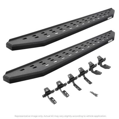 RB20 Running Boards With Mounting Brackets Protective Bedliner Coating 2019-2026 Silverado/Sierra 1500/2500 HD Go Rhino