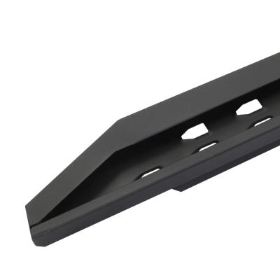 RB10 Slim Line Running Boards With Mounting Brackets Angled Textured Black 2015-2019 Silverado/Sierra 2500 HD Go Rhino