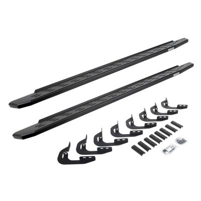 RB30 Running Boards with Mounting Bracket Kit Textured Black 2014-2018 Silverado/Sierra 1500/2500 HD Go Rhino