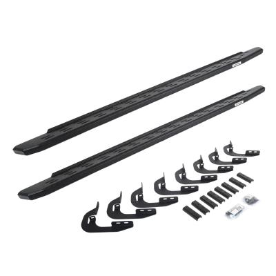 RB30 Running Boards with Mounting Bracket Kit Protective Bedliner Coating 2014-2018 Silverado/Sierra 1500/2500 HD Go Rhino
