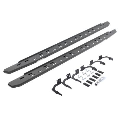RB30 Slim Line Running Boards with Mounting Bracket Kit Textured Black 2009-2025 Dodge Ram 150/2500/3500 Go Rhino