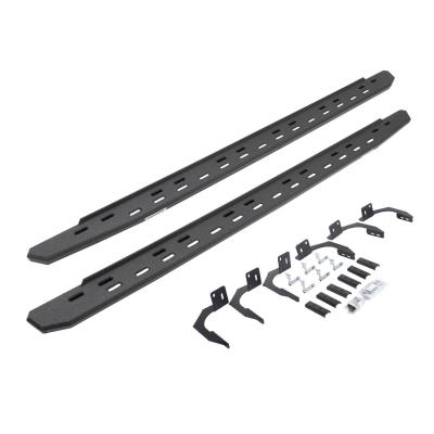 RB30 Slim Line Running Boards with Mounting Bracket Kit Protective Bedliner Coating 2009-2025 Dodge Ram 150/2500/3500 Go Rhino