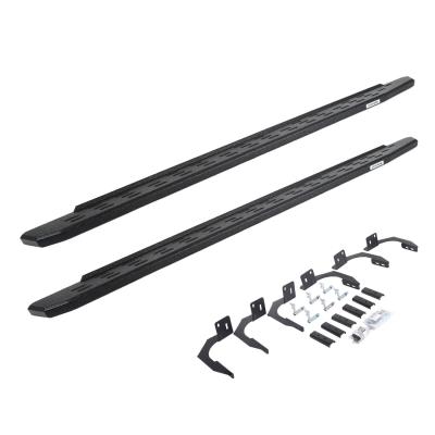 RB30 Running Boards with Mounting Bracket Kit Protective Bedliner Coating 2009-2025 Dodge Ram 150/2500/3500 Go Rhino