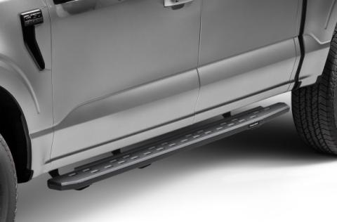 RB30 Slim Line Running Boards with Mounting Bracket Kit Textured Black 2015-2025 Ford F-150/ F-250/F-350 Go Rhino