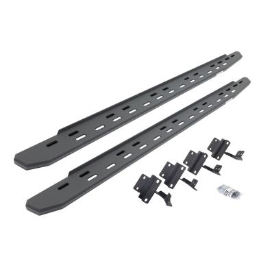 RB30 Slim Line Running Boards with Mounting Bracket Kit Textured Black 2015-2026 Ford F-150/ F-250/F-350 Go Rhino