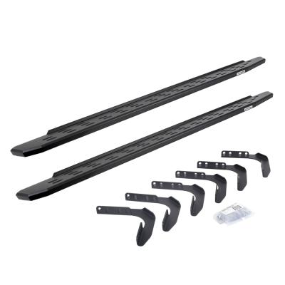 RB30 Running Boards with Mounting Bracket Kit Textured Black 1999-2016 Ford F-250/F-350 Go Rhino